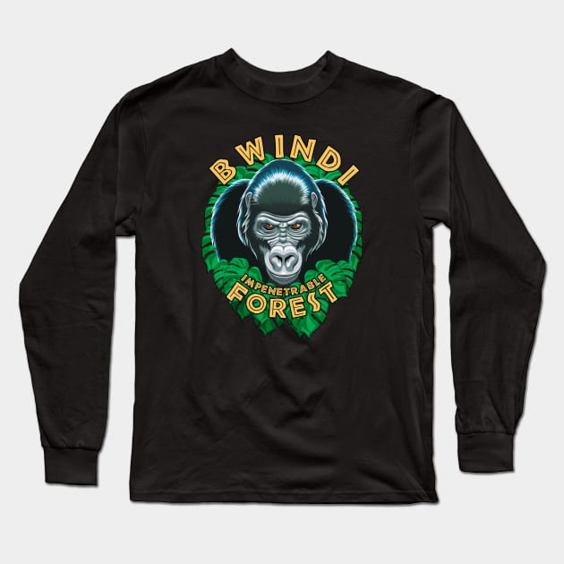 Gorilla's Face | Bwindi National Park In Uganda Long Sleeve T-Shirt by TMBTM